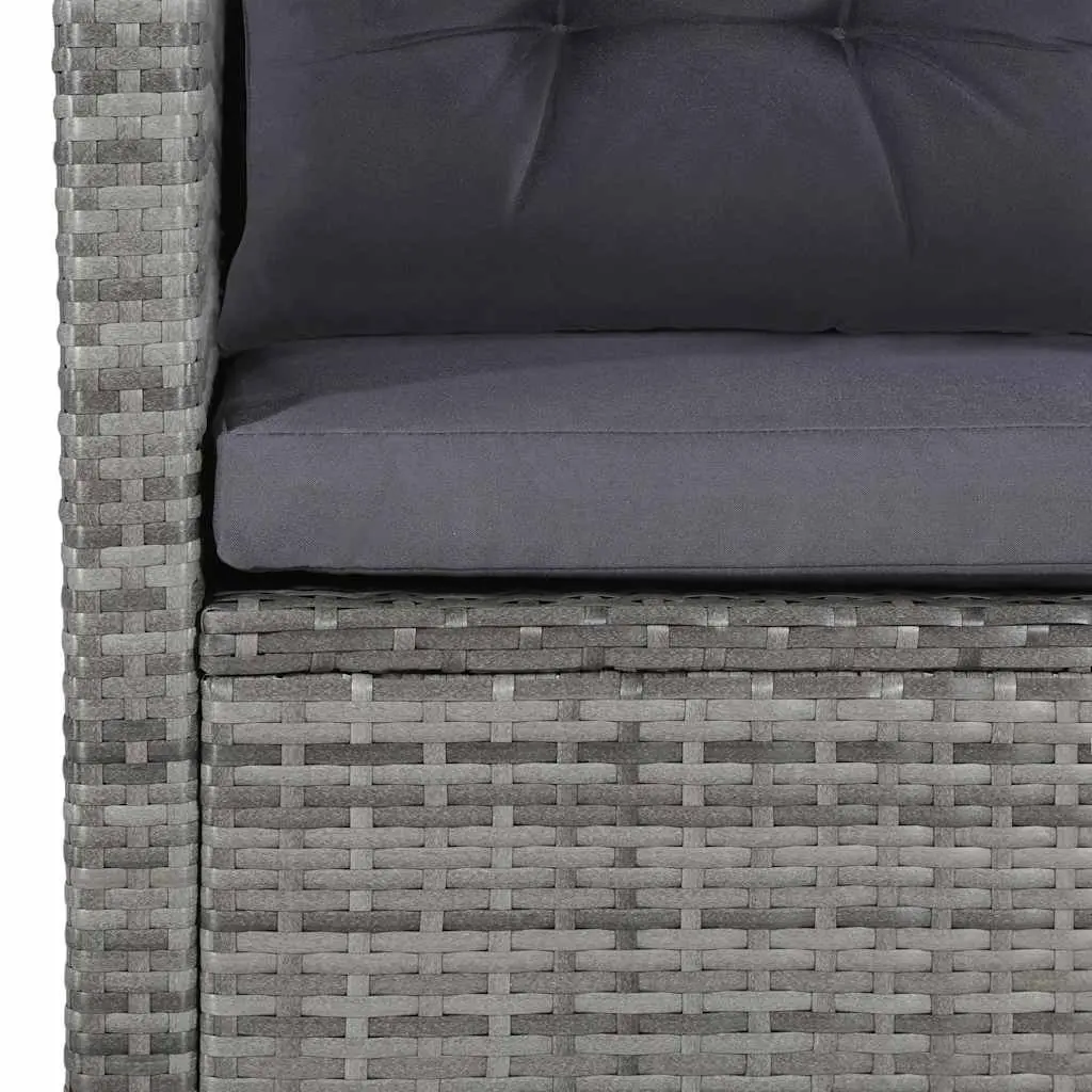 Garden Lounge Set 6 Piece Poly Rattan Sofa Armchair Table Footstool Cushions