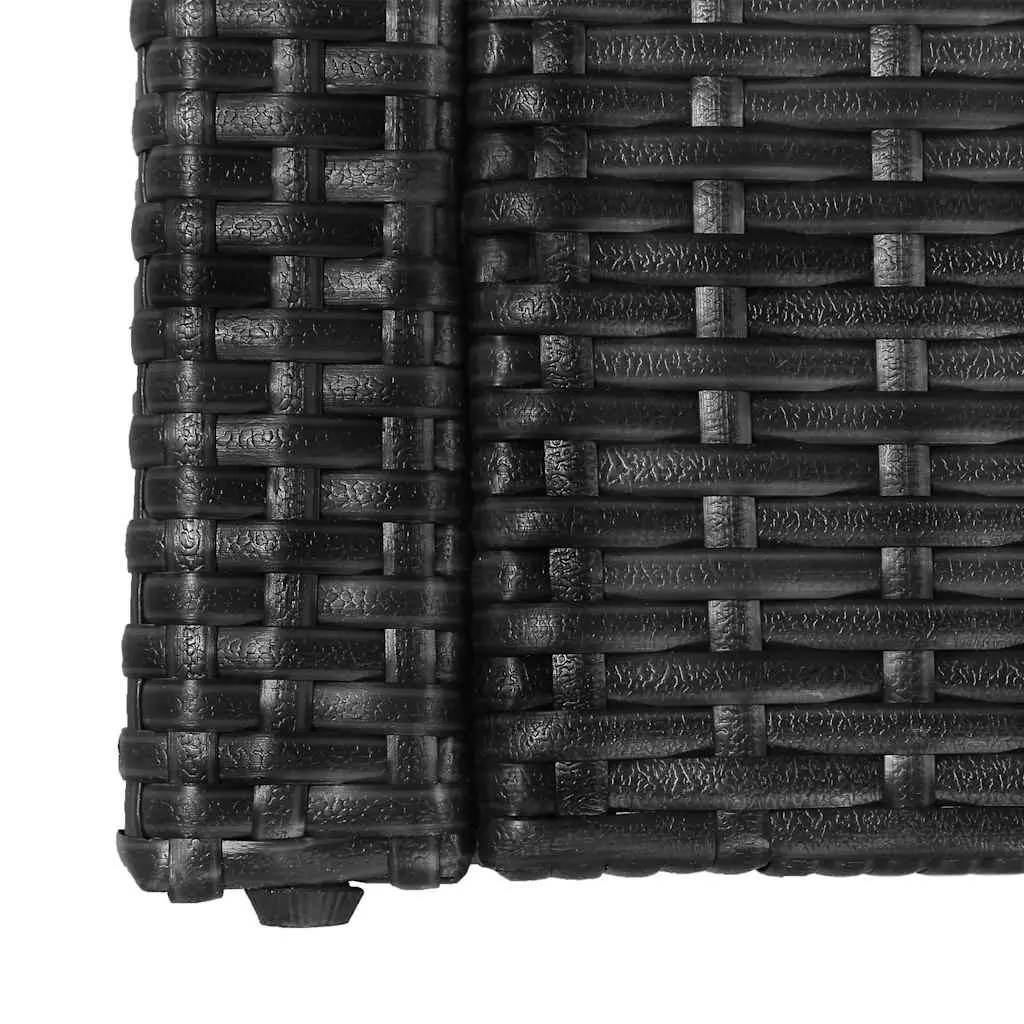 5 Piece Lounge Set PE Rattan Outdoor Patio Sofa Armchairs Black