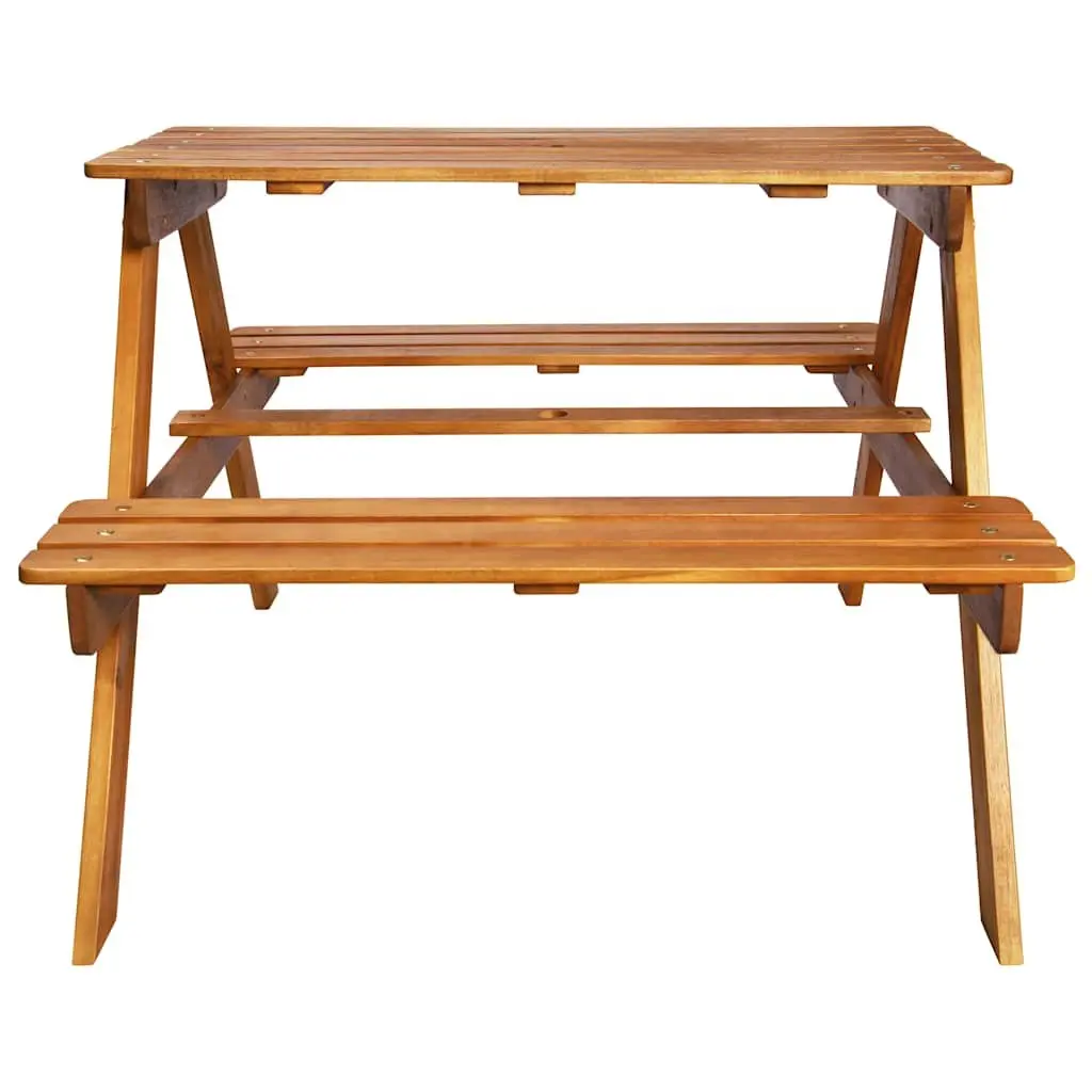 Kids Picnic Table with Benches and Parasol Outdoor Furniture Set Garden