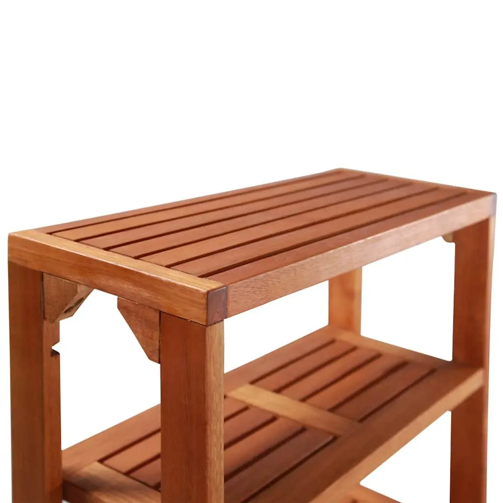 3 Piece Folding Bistro Set Outdoor Furniture Brown Wooden Garden Patio Chairs