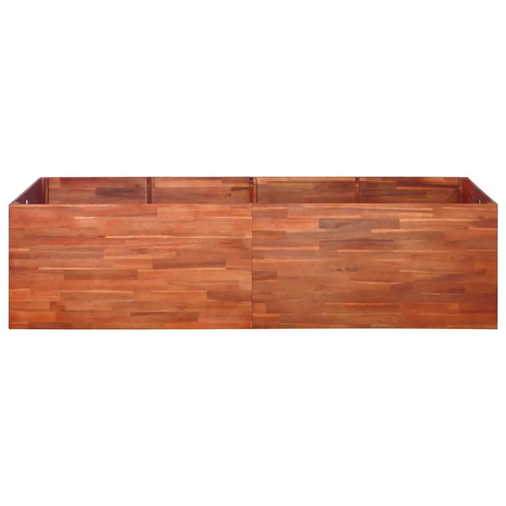 Garden Raised Bed Planter Wooden Acacia 200 x 50 x 50 cm Brown