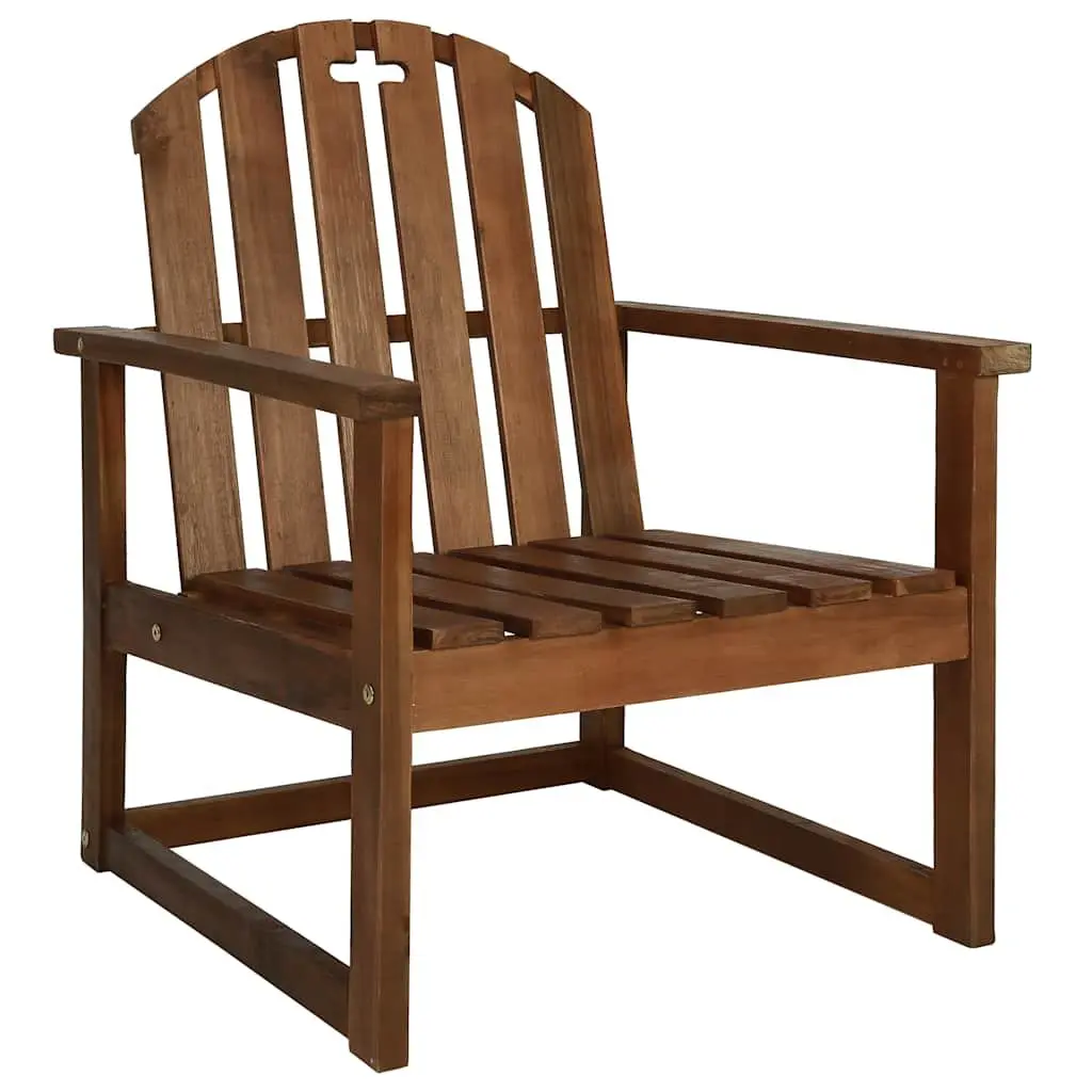 4 Piece Outdoor Lounge Set Brown Solid Acacia Wood Garden Patio Furniture