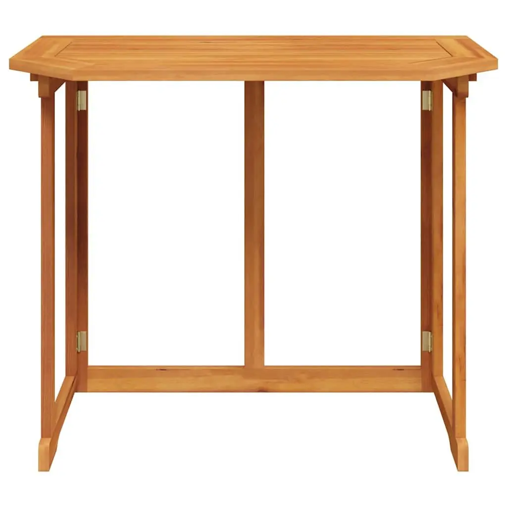 Outdoor Bistro Table Solid Acacia Wood Foldable 90 x 50 x 75 cm Brown