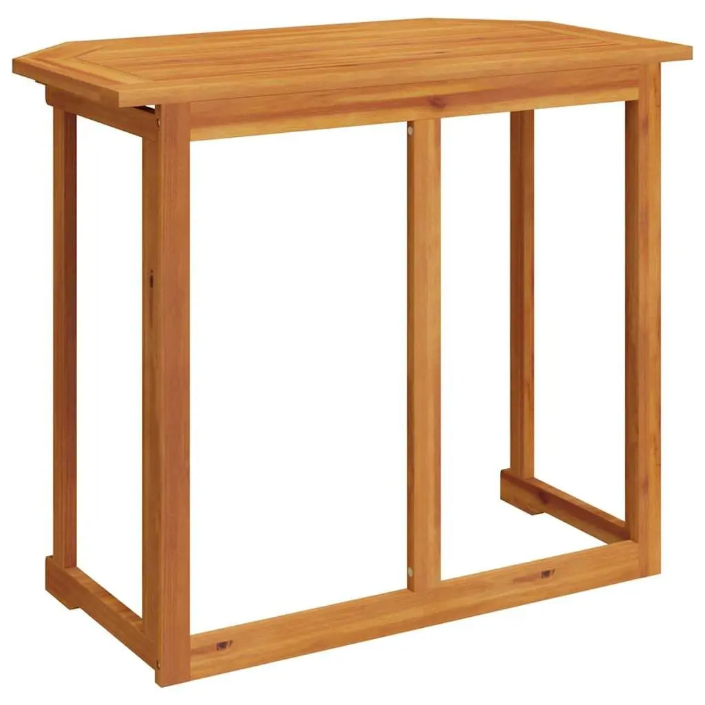 Outdoor Bistro Table Solid Acacia Wood Foldable 90 x 50 x 75 cm Brown