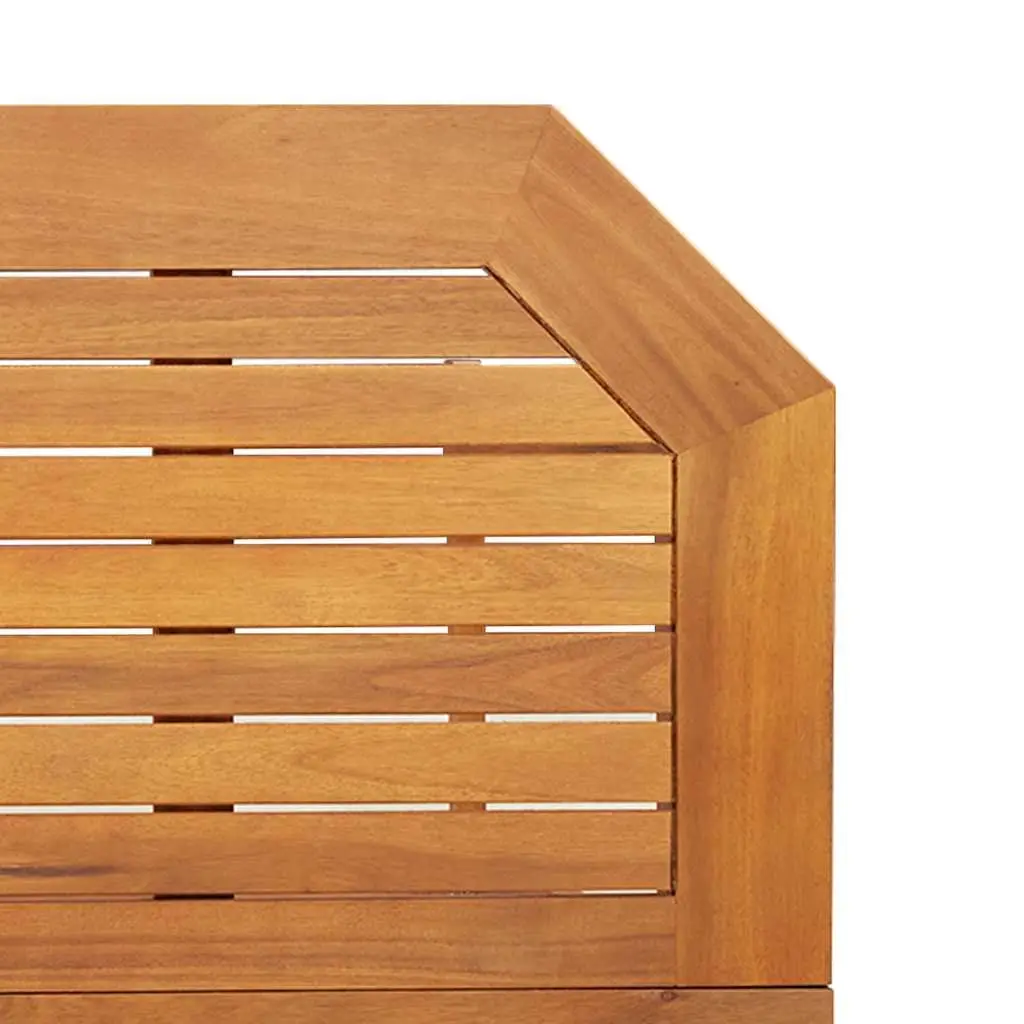 Outdoor Bistro Table Solid Acacia Wood Foldable 90 x 50 x 75 cm Brown