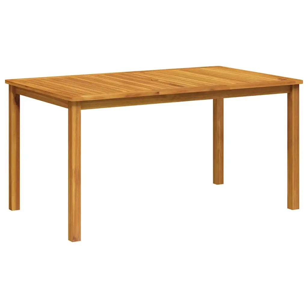 Outdoor Dining Table Brown Solid Acacia Wood 150x90x74cm Garden Patio Furniture