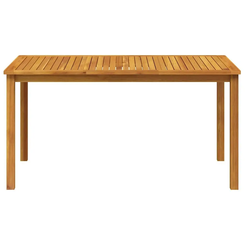 Outdoor Dining Table Brown Solid Acacia Wood 150x90x74cm Garden Patio Furniture