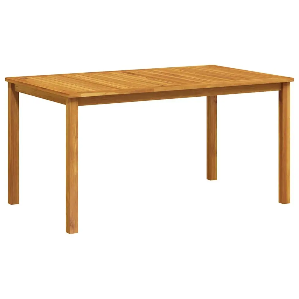 Outdoor Dining Table Brown Solid Acacia Wood 150x90x74cm Garden Patio Furniture