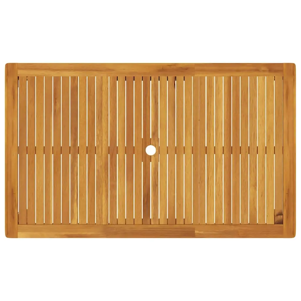 Outdoor Dining Table Brown Solid Acacia Wood 150x90x74cm Garden Patio Furniture
