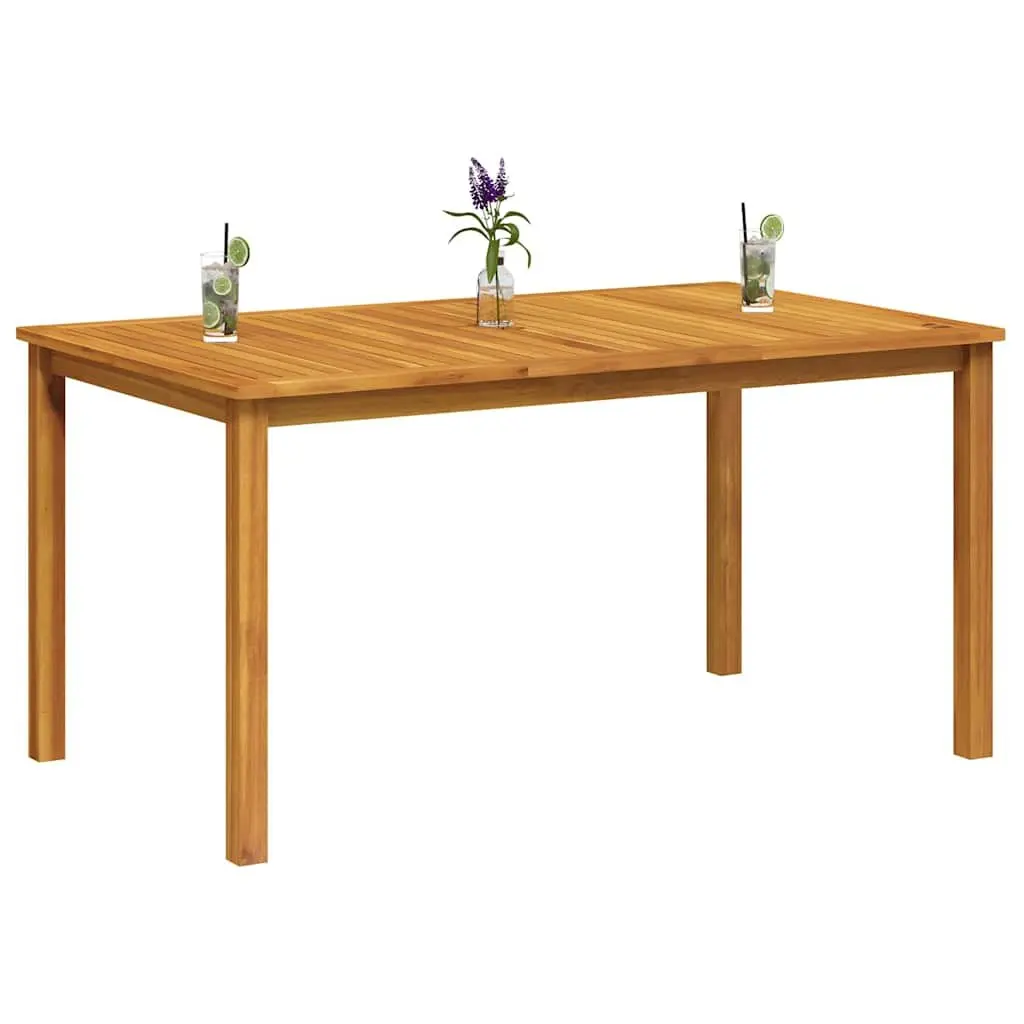 Outdoor Dining Table Brown Solid Acacia Wood 150x90x74cm Garden Patio Furniture