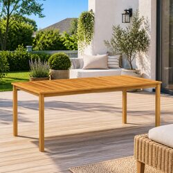 Practical Solid Wood Dining Table for Your Outdoor Events