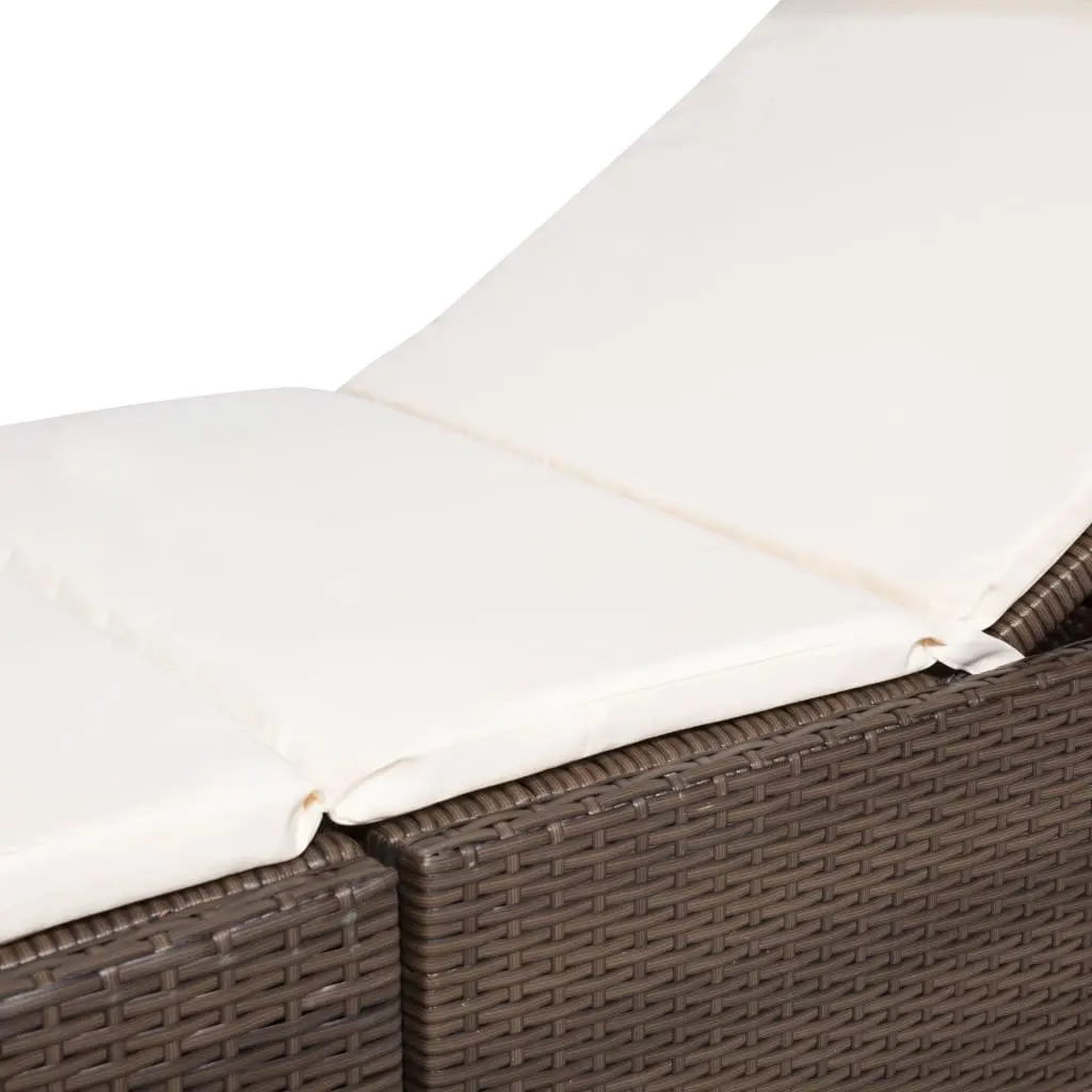 Sun Lounger with Adjustable Headrest for Outdoors