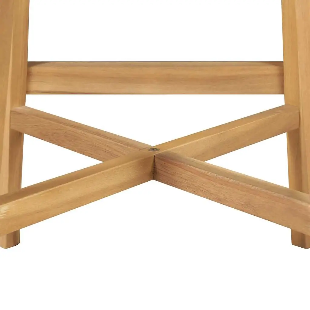 Outdoor Bar Stools PE Rattan Seat Solid Acacia Wood Frame 2 Piece Brown