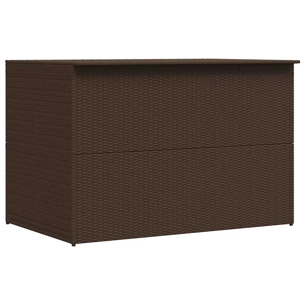 Outdoor Storage Box Rattan 150 x 100 x 100 cm Brown Weather-Resistant