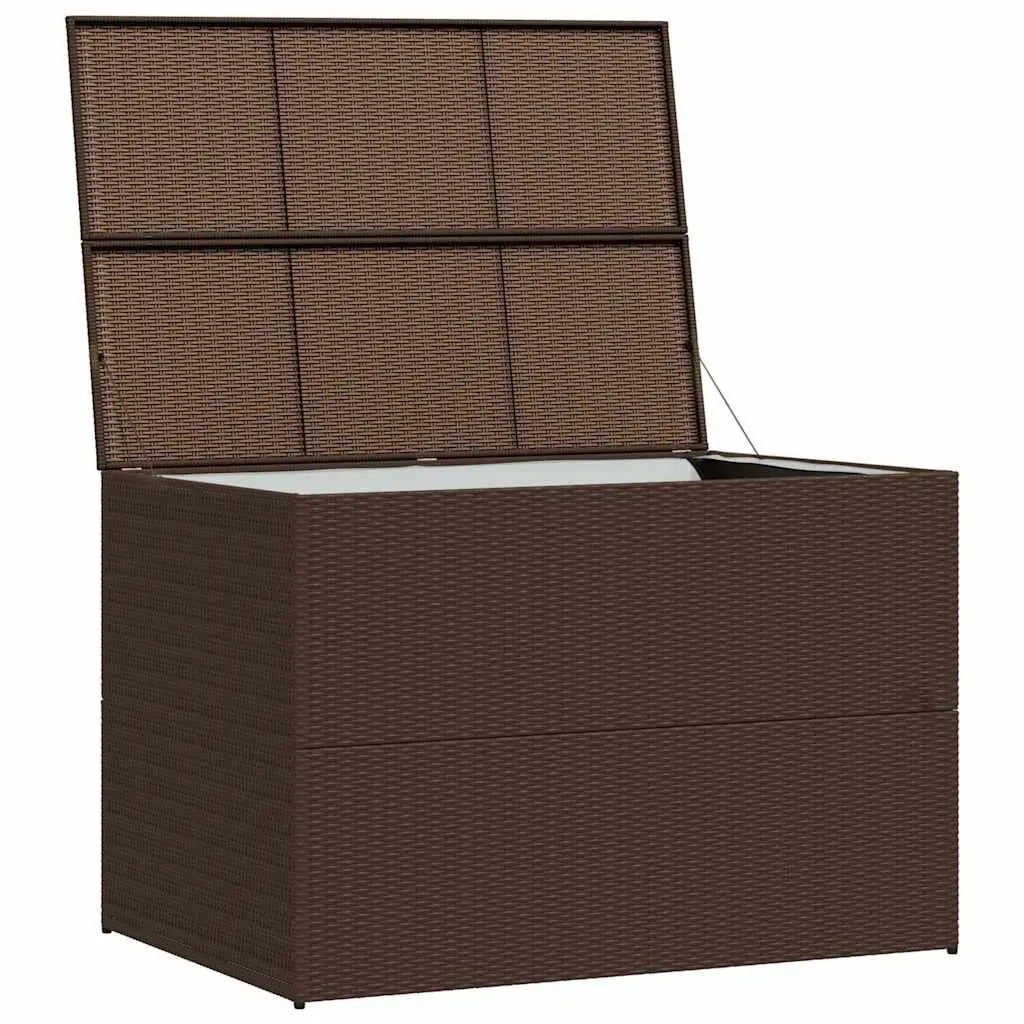 Outdoor Storage Box Rattan 150 x 100 x 100 cm Brown Weather-Resistant