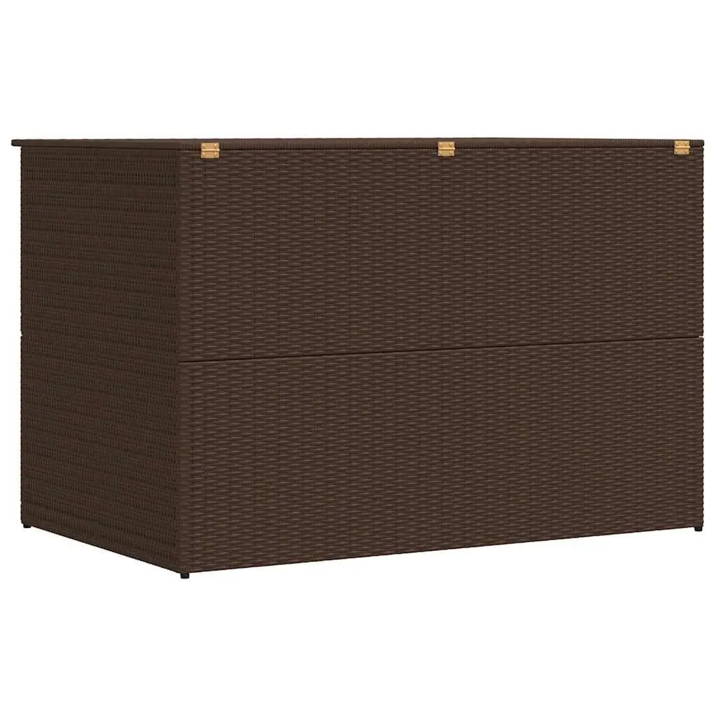 Outdoor Storage Box Rattan 150 x 100 x 100 cm Brown Weather-Resistant