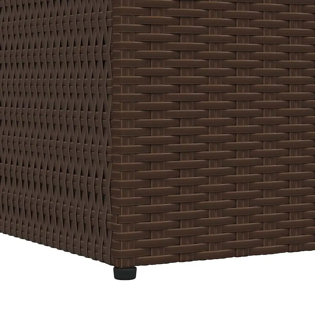 Outdoor Storage Box Rattan 150 x 100 x 100 cm Brown Weather-Resistant