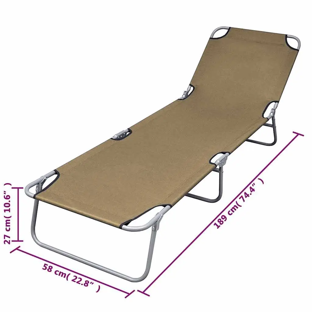 Sun Lounger for Garden and Beach Use