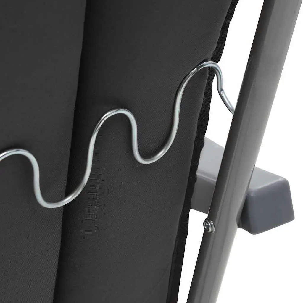Folding Garden Chairs Steel Frame 2 pcs Grey Outdoor Reclining