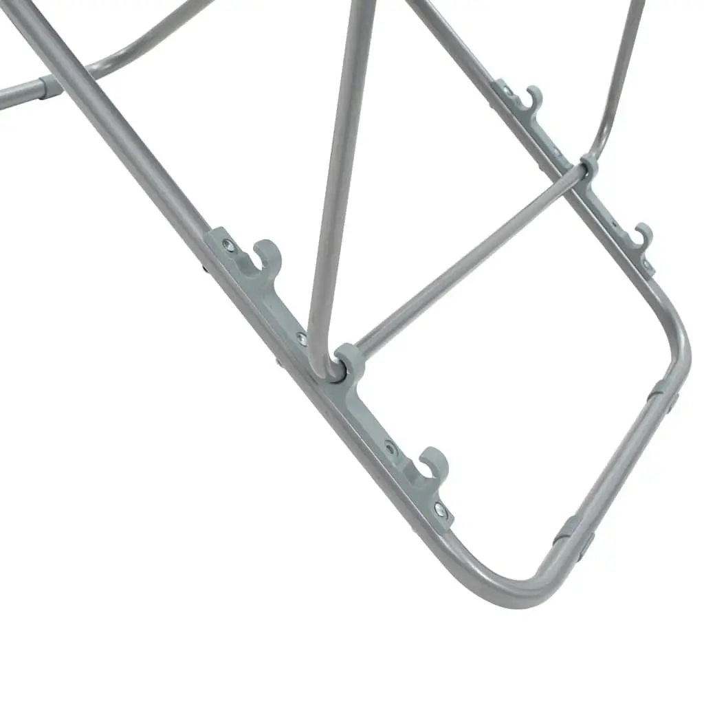 Folding Beach Chairs Steel Frame 600D Oxford Fabric 2 pcs Black