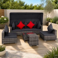 Versatile 7-Piece Lounge Set for Relaxing Outdoors