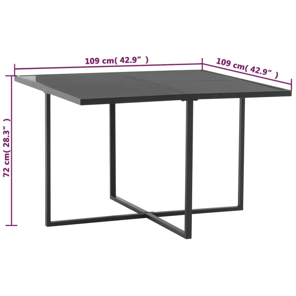 Outdoor Dining Set Black PE Rattan 5 Piece Table Chairs