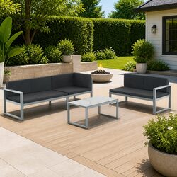 Practical 3-Piece Lounge Set for Garden and Indoor Use