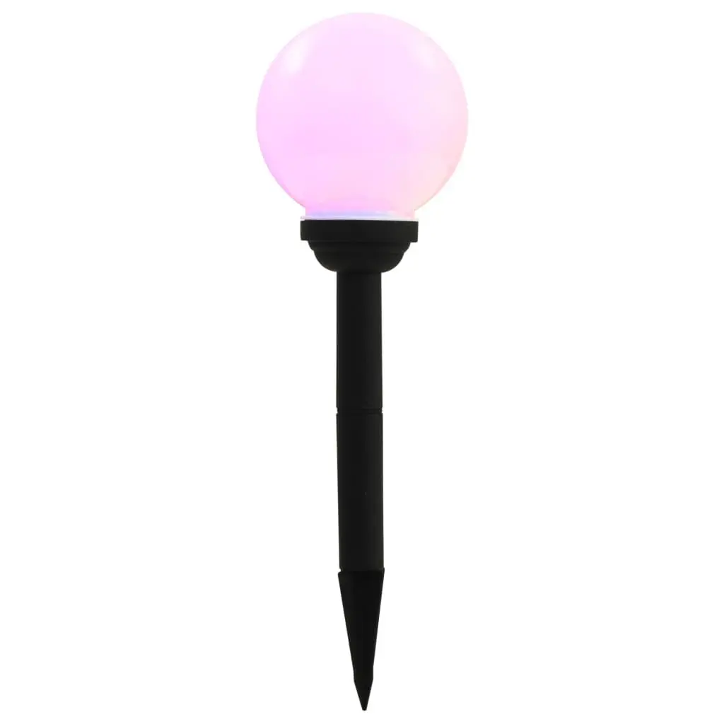 Spherical Outdoor Solar LED Lamps 15cm Colour Changing Garden Lighting 4 Piece