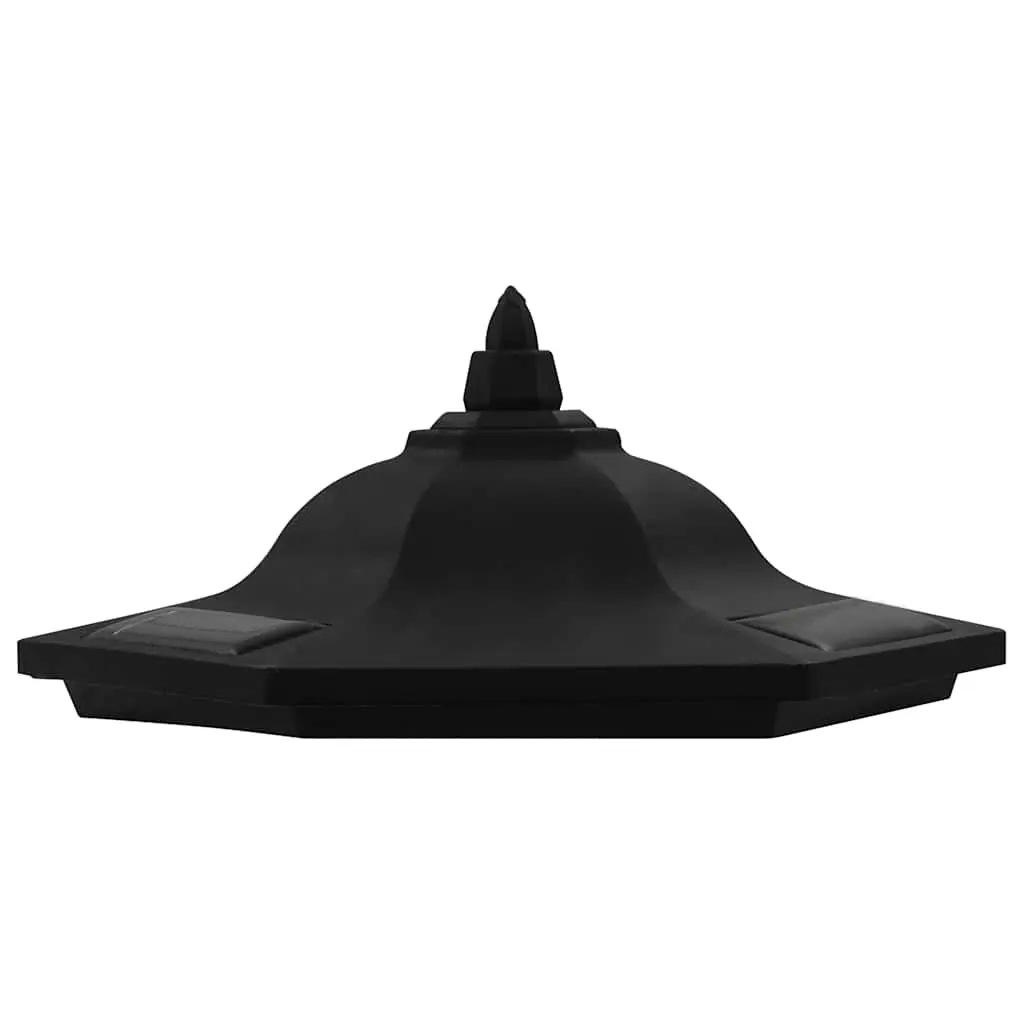 Outdoor Solar LED Lamps Black 3 Pack Garden Patio Pathway Decorative Lighting