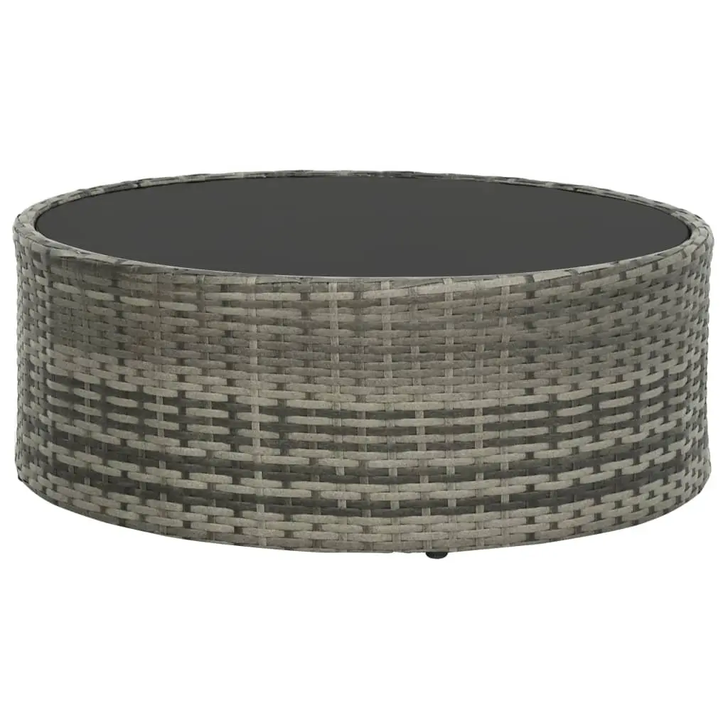 Outdoor Patio Furniture Set 7 Piece Poly Rattan Modular Garden Lounge Grey