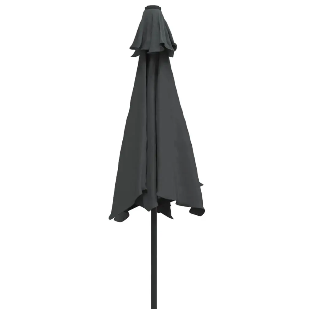 Garden Parasol UV Protective Polyester 300cm Tilt Crank Anthracite Shade