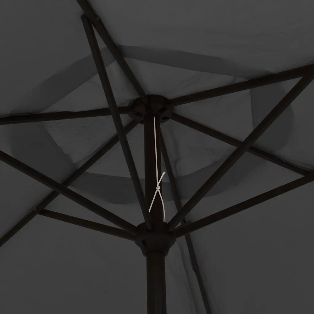 Garden Parasol UV Protective Polyester 300cm Tilt Crank Anthracite Shade