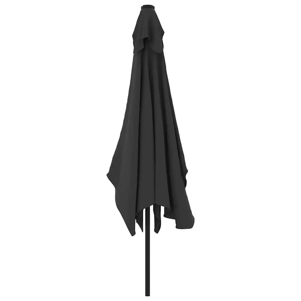 Garden Parasol Steel Pole 300 x 200 cm Anthracite