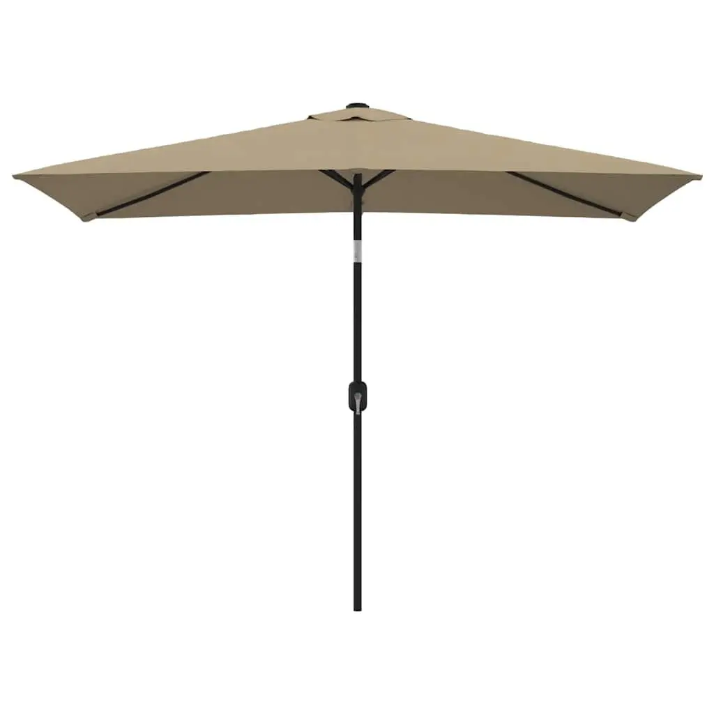 Garden Parasol Polyester 300x200cm Taupe Outdoor Shade Canopy UV Protection