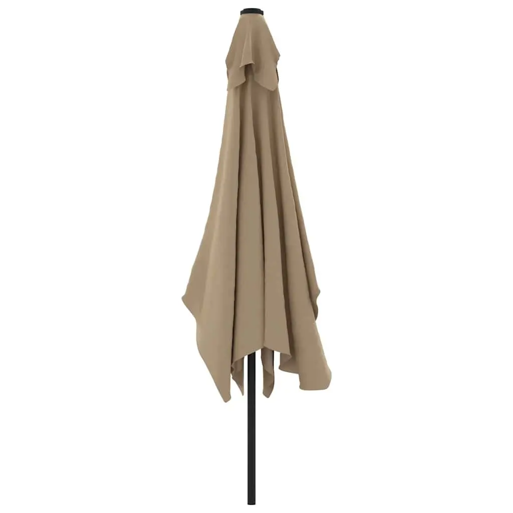 Garden Parasol Polyester 300x200cm Taupe Outdoor Shade Canopy UV Protection