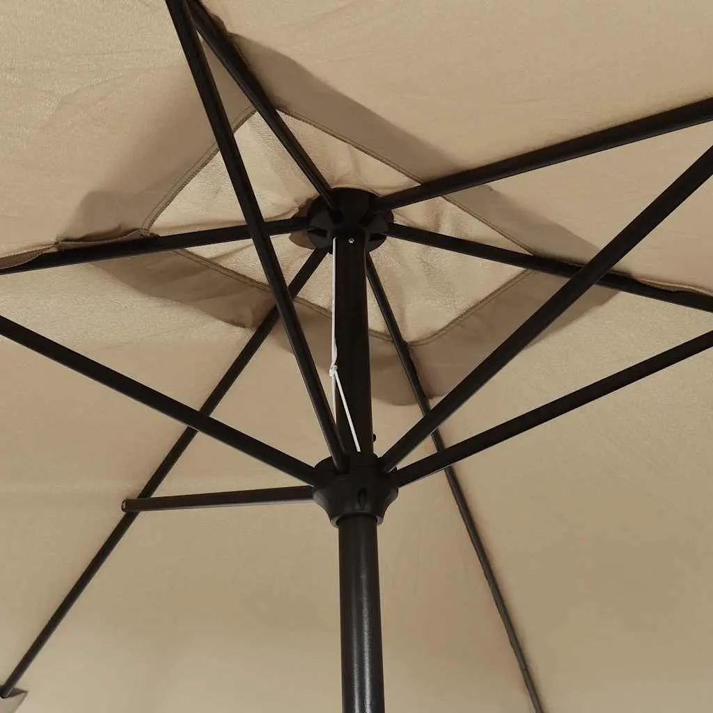 Garden Parasol Polyester 300x200cm Taupe Outdoor Shade Canopy UV Protection