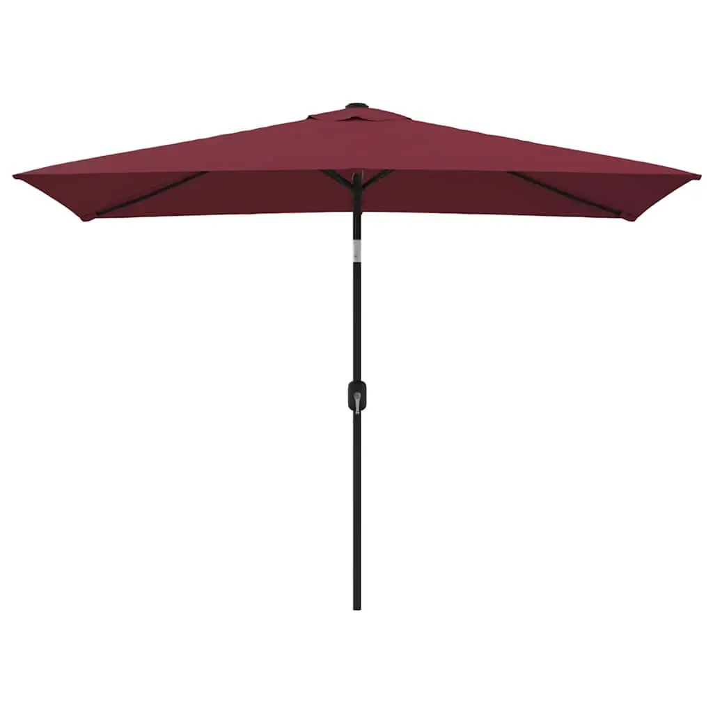 Garden Parasol UV Protective Polyester 300x200cm Red Steel Pole