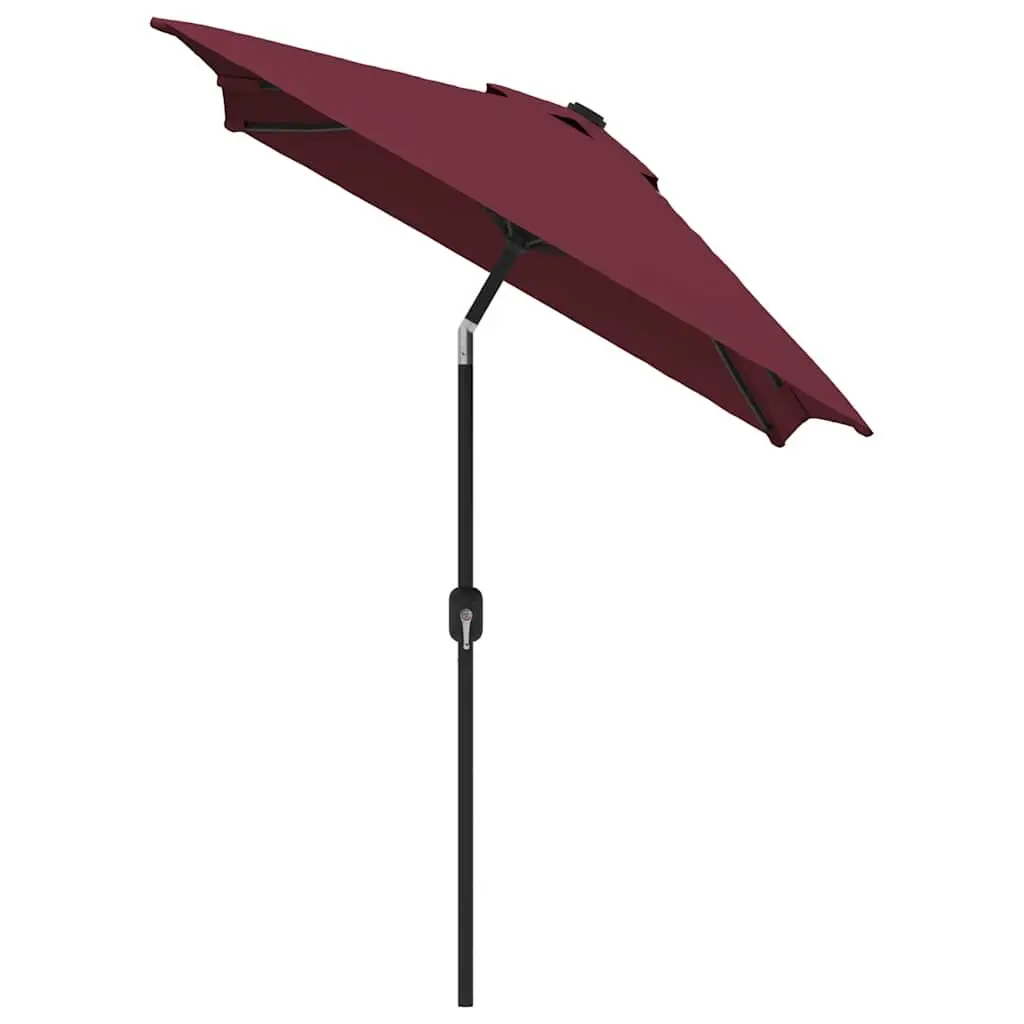Garden Parasol UV Protective Polyester 300x200cm Red Steel Pole