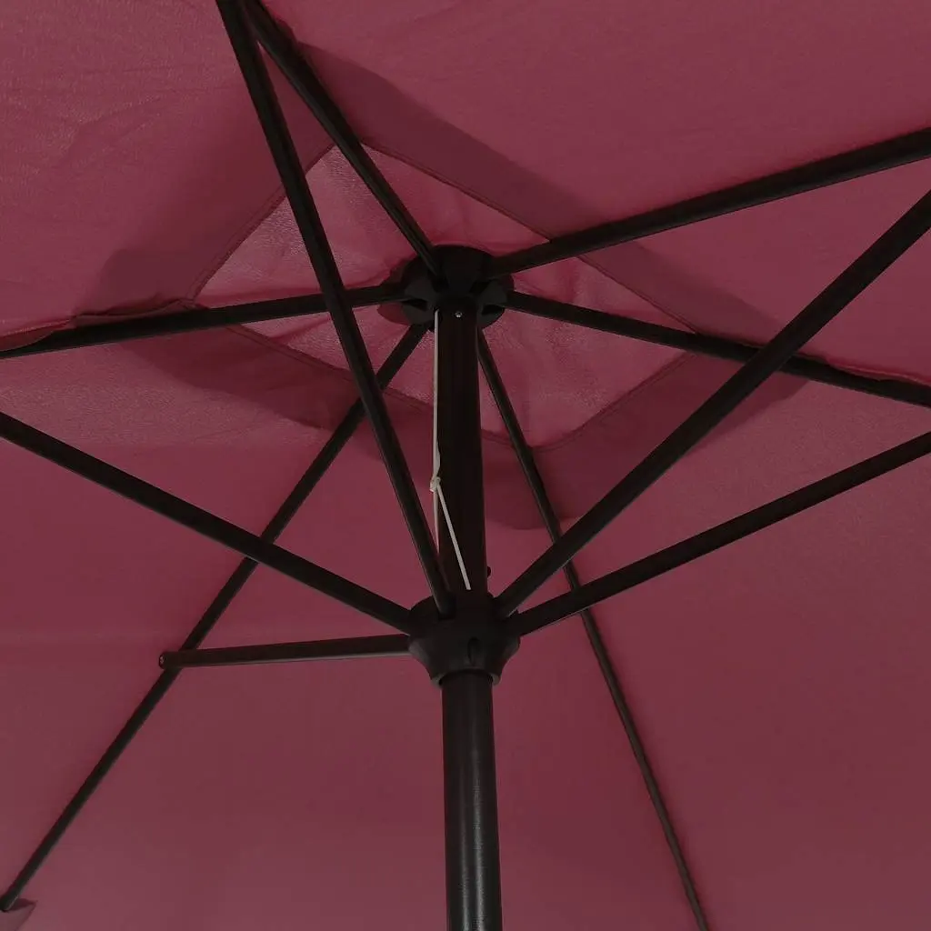 Garden Parasol UV Protective Polyester 300x200cm Red Steel Pole