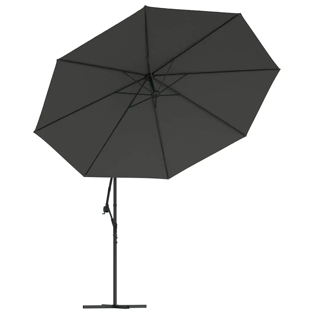 Cantilever Garden Parasol Metal 350 cm Anthracite