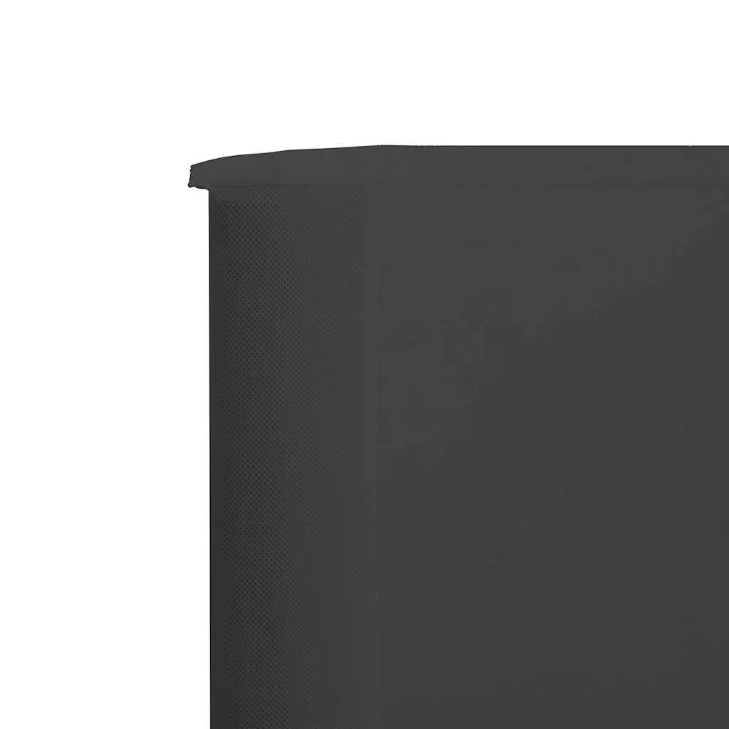 Folding Wind Screen 3-Panel Outdoor Garden Shelter Fabric 400x120 cm Anthracite