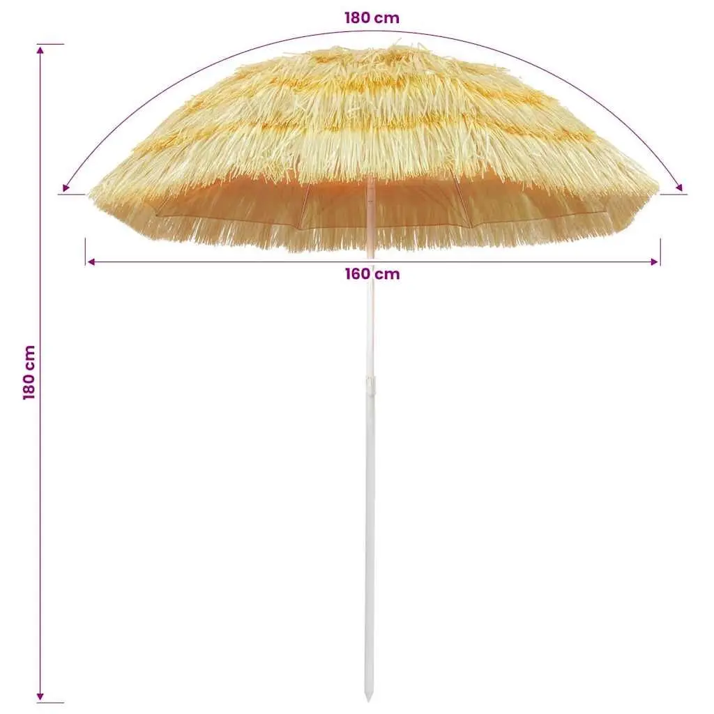 180cm Beach Parasol for Patios and Gardens