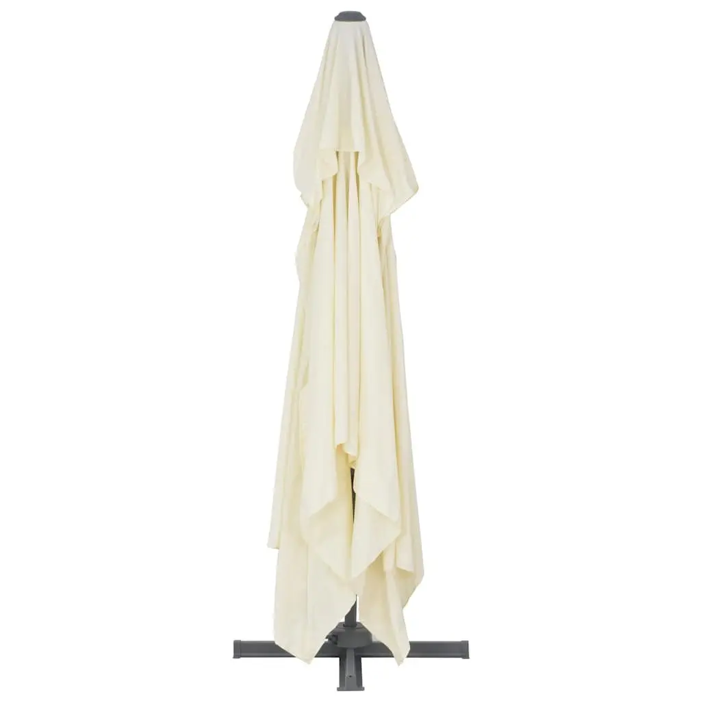 Cantilever Garden Parasol UV Protective Polyester 400x300 cm Beige Aluminium