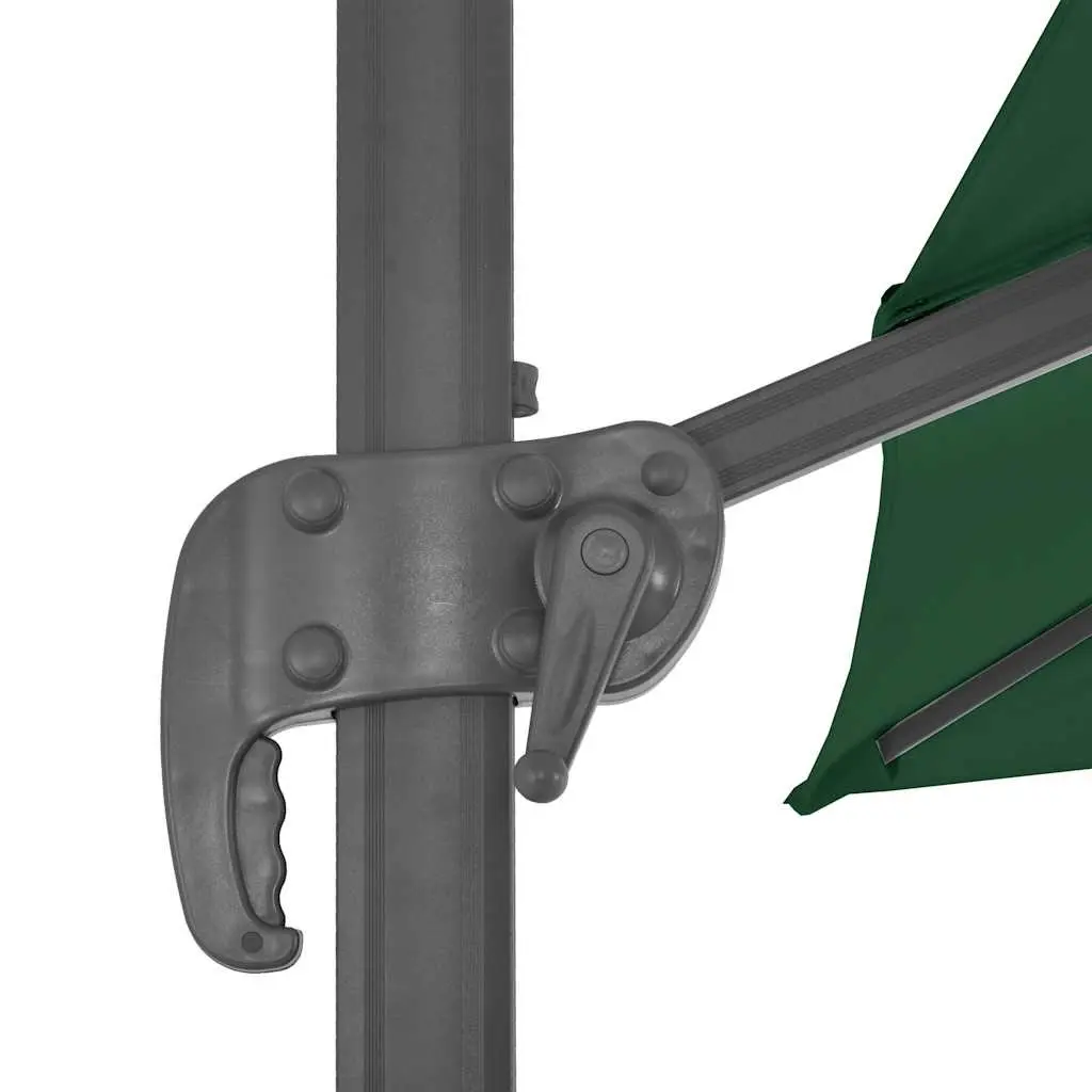 Cantilever Garden Parasol UV Protective Polyester 400x300 cm Green Outdoor Hanging Sunshade Umbrella