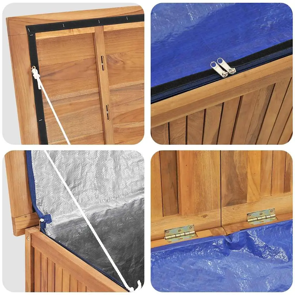 Garden Storage Box Teak Wood 120x50x58 cm Brown