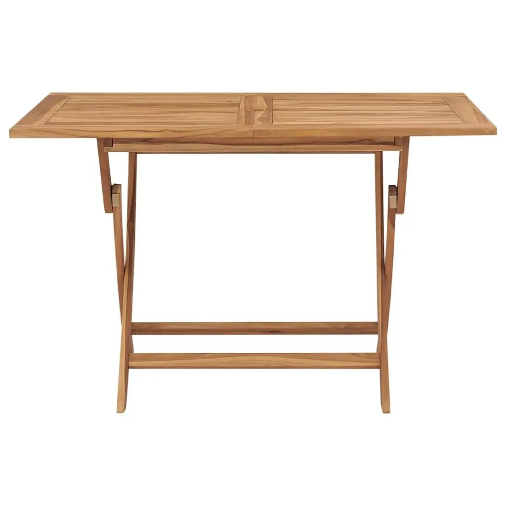 Folding Garden Dining Table Teak Wood 120x70x75cm Brown