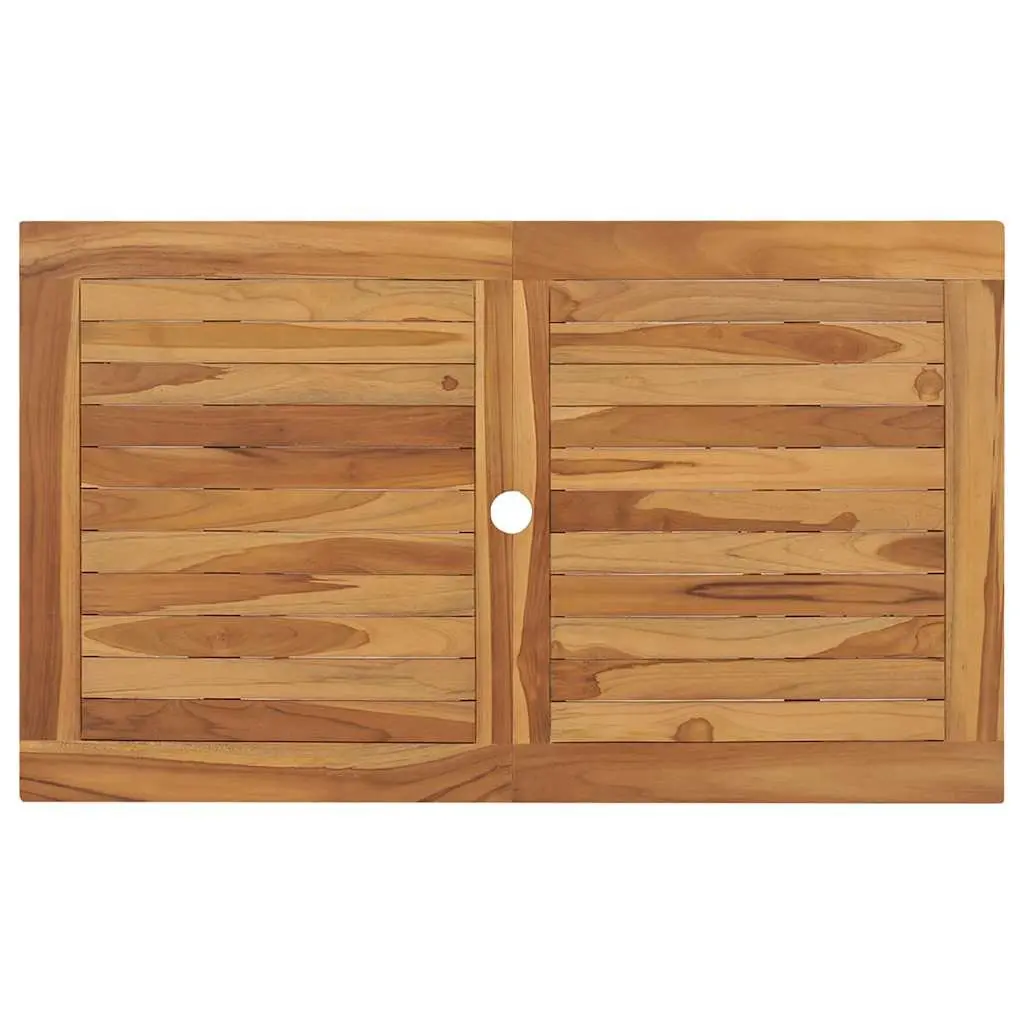 Folding Garden Dining Table Teak Wood 120x70x75cm Brown