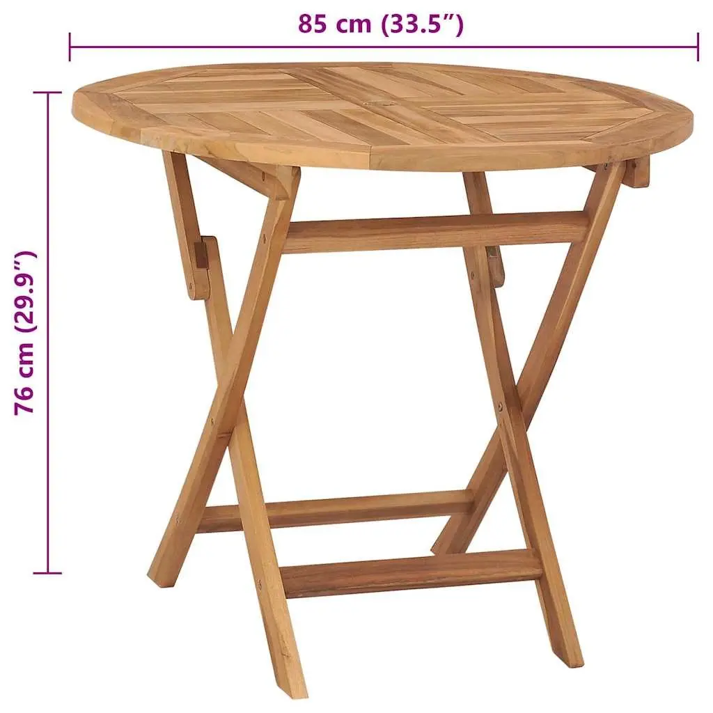 Folding Teak Dining Table for Outdoor Use
