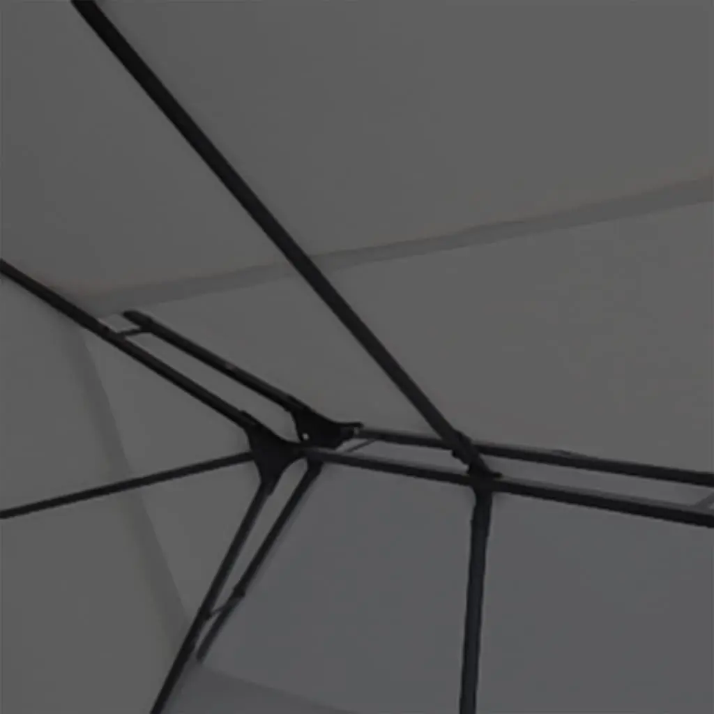 Outdoor Canopy Gazebo Vented Roof Anthracite 300x400cm Patio Shade Structure