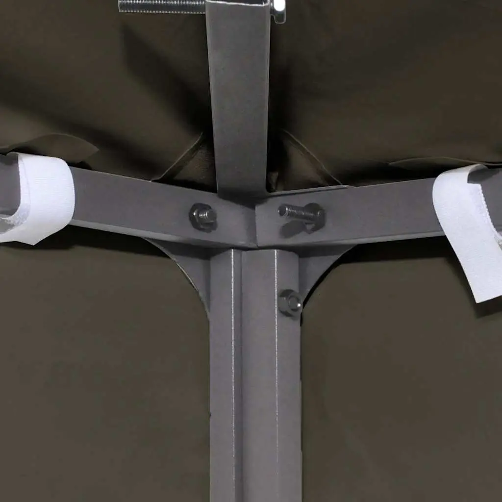 2-Tier Gazebo Top Cover Polyester Fabric 3x3 m Water Resistant Taupe